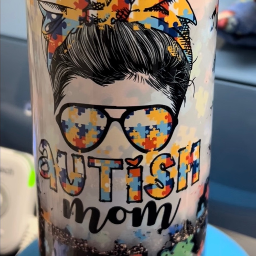 Autism mom tumbler